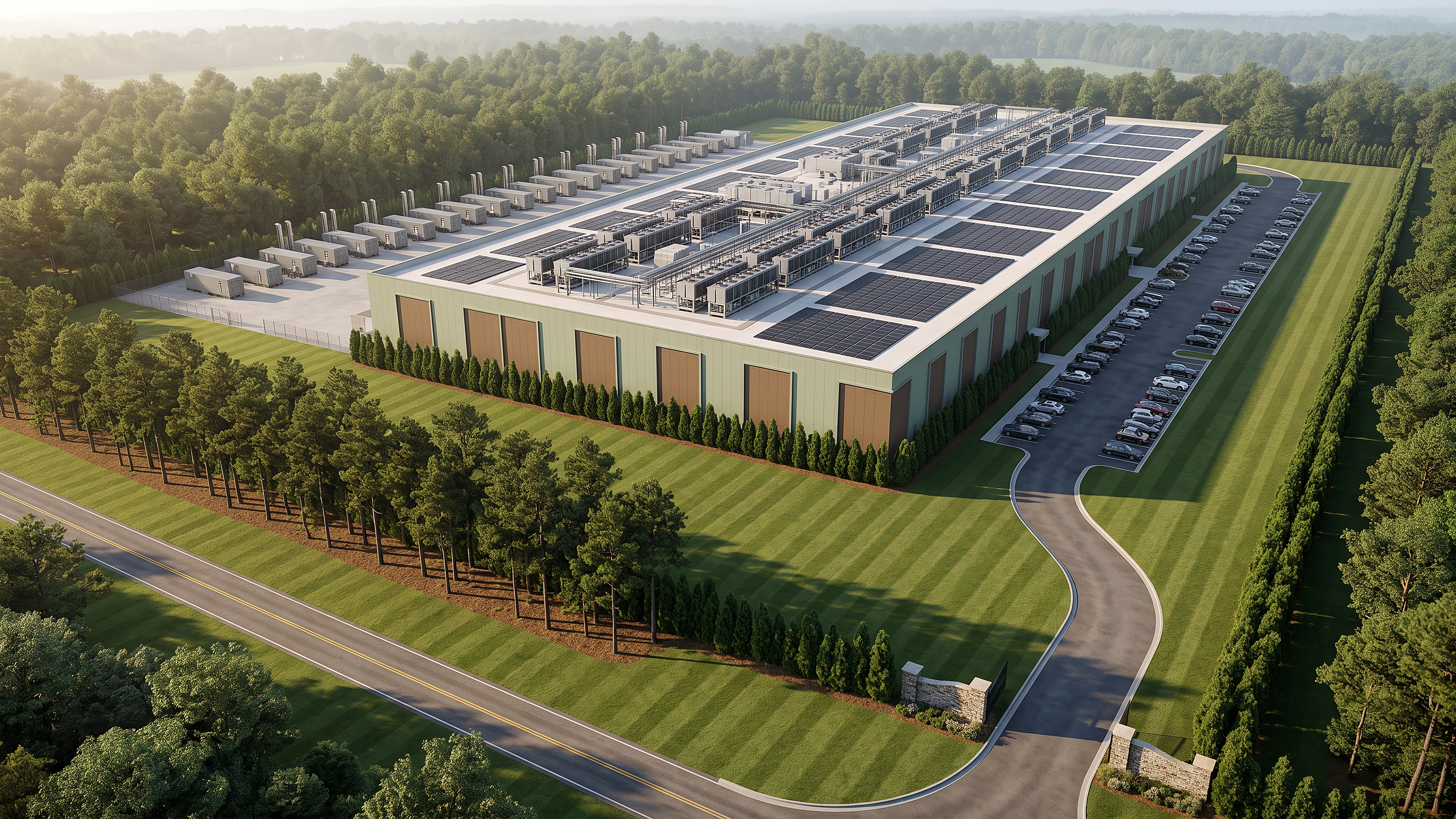 Collinwood Technology Park — representative campus building, aerial view